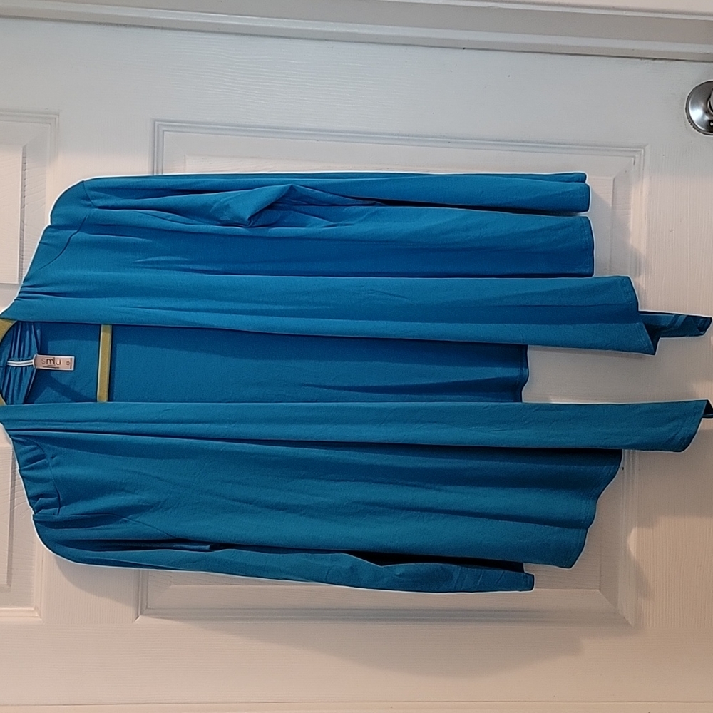 Women's Open cardigan turquoise size 2X